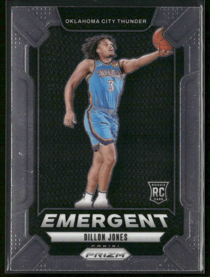 Dillon Jones 2024-25 Panini Prizm Emergent #11 Oklahoma City Thunder