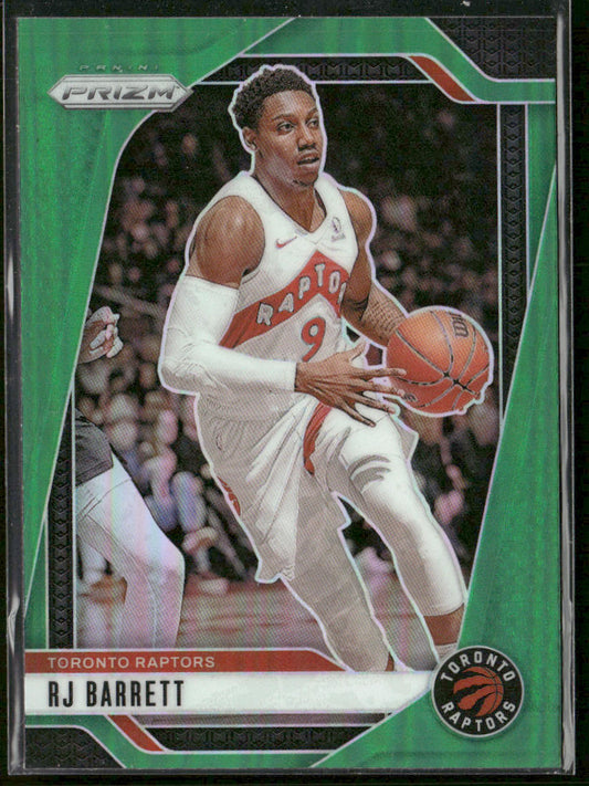 RJ Barrett 2024-25 Panini Prizm Prizms Green #101 Toronto Raptors