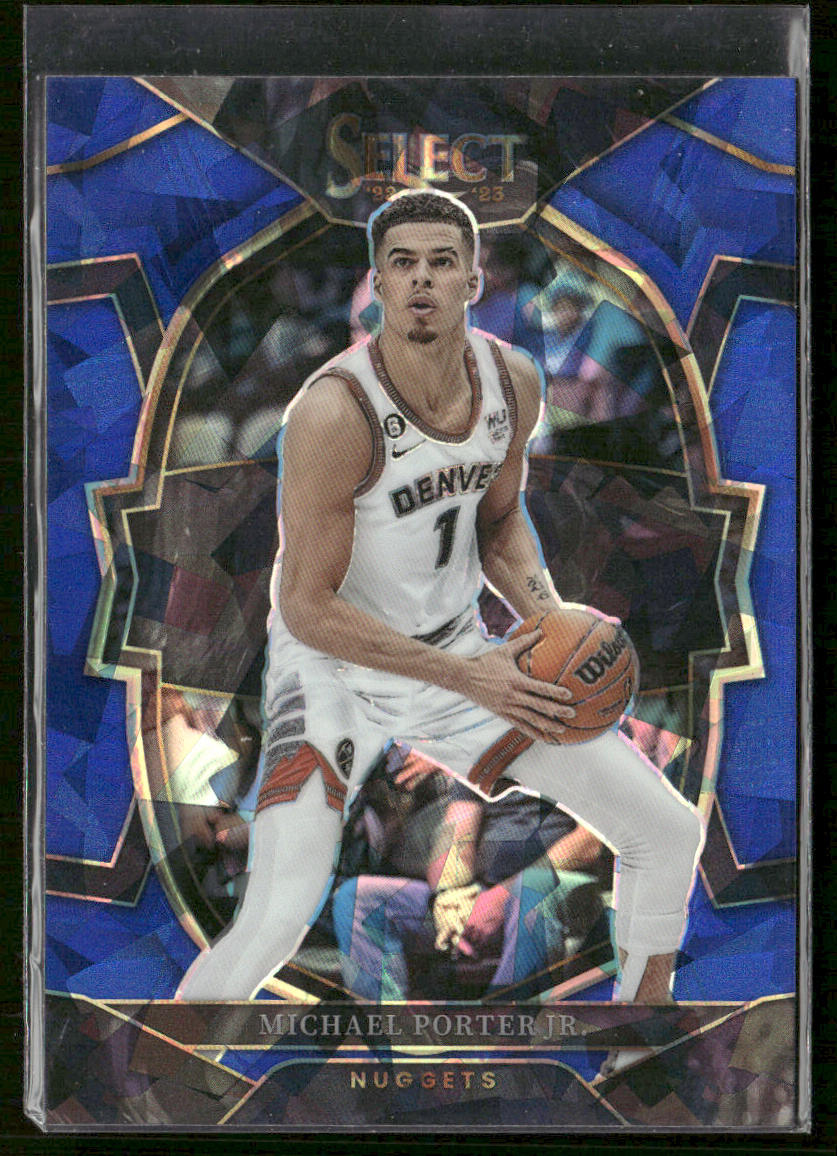 Michael Porter Jr. 2022-23 Panini Select Blue Cracked Ice Prizms #14 Nuggets