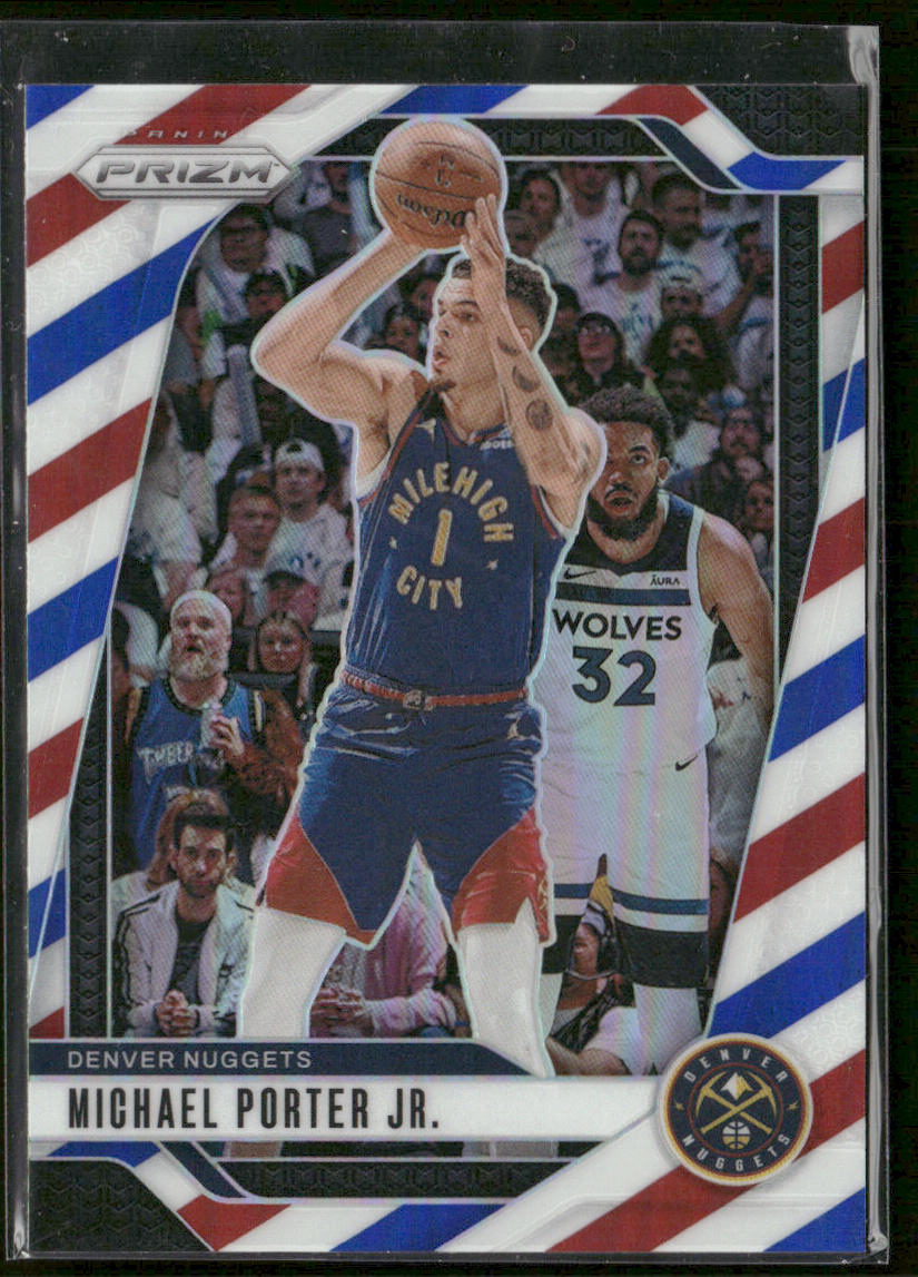 Michael Porter Jr. 2024-25 Panini Prizm Prizms Red White and Blue #29 Nuggets