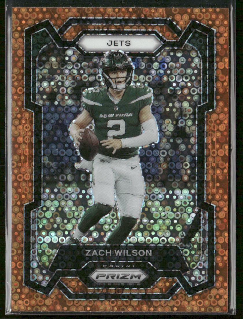 Zach Wilson 2023 Panini Prizm Orange Disco #235 New York Jets