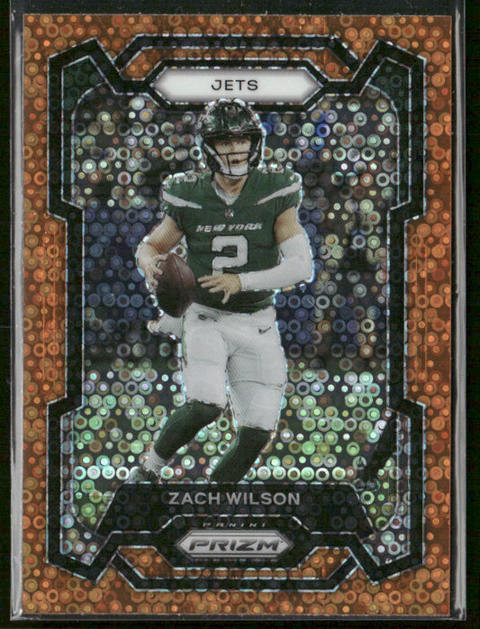 Zach Wilson 2023 Panini Prizm Orange Disco #235 New York Jets