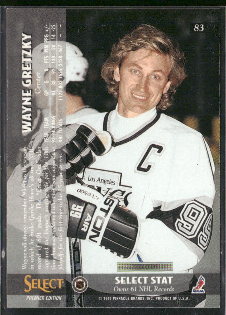Wayne Gretzky 1994-95 Select #83 Los Angeles Kings
