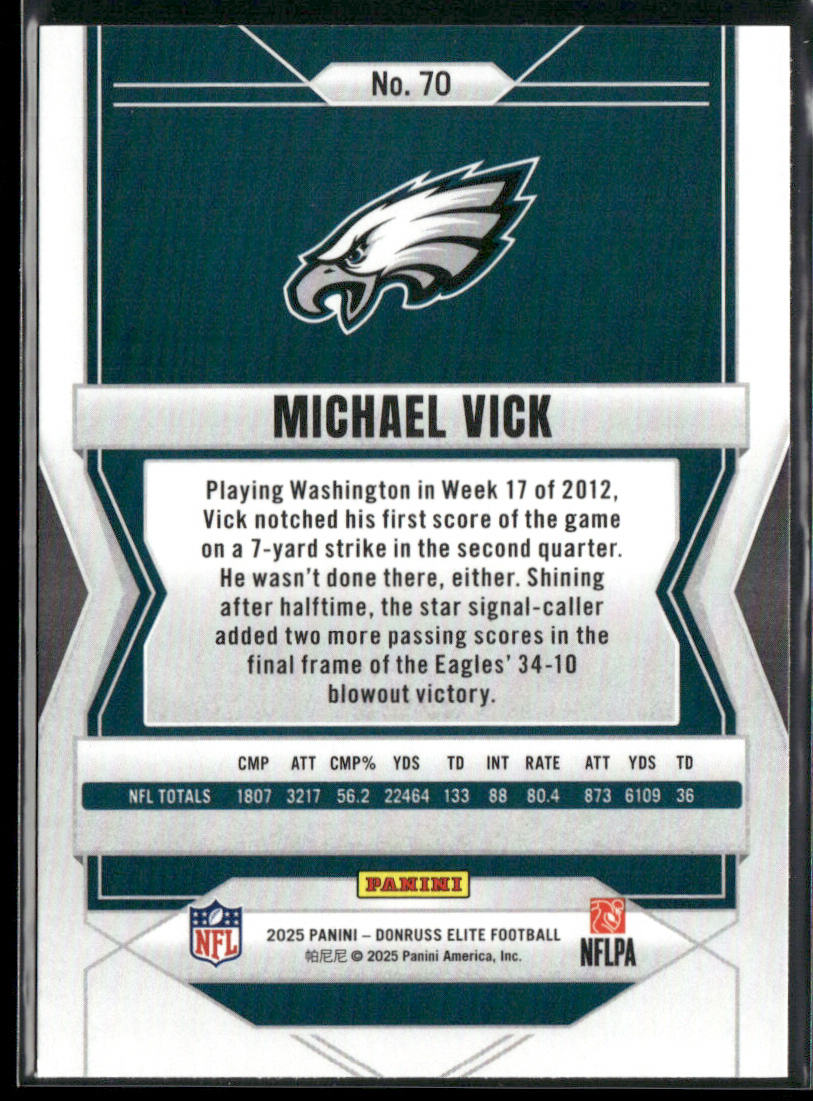 Michael Vick 2025 Donruss Elite #70 Philadelphia Eagles