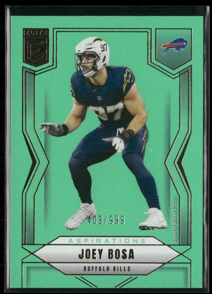 Joey Bosa 2025 Donruss Elite Aspirations Lime Green #69 SN Buffalo Bills