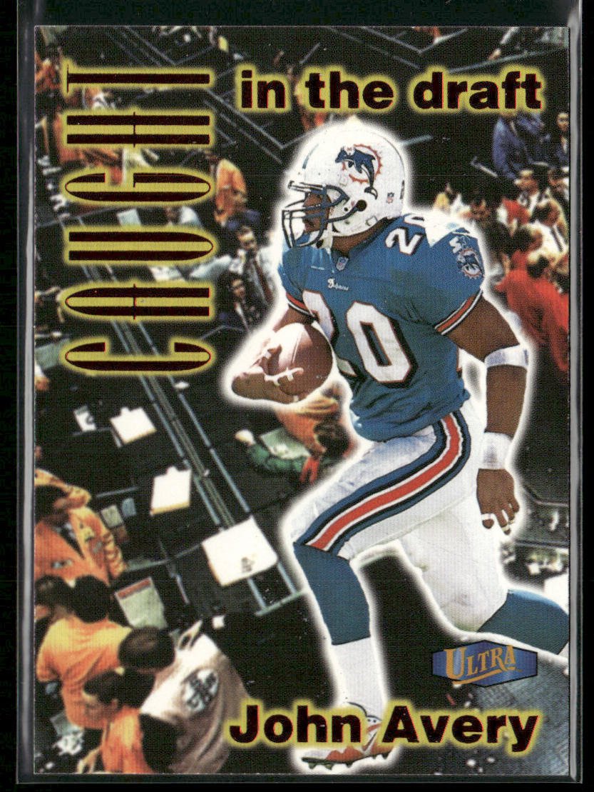 John Avery 1998 Ultra Caught in the Draft #7 CD Miami Dolphins