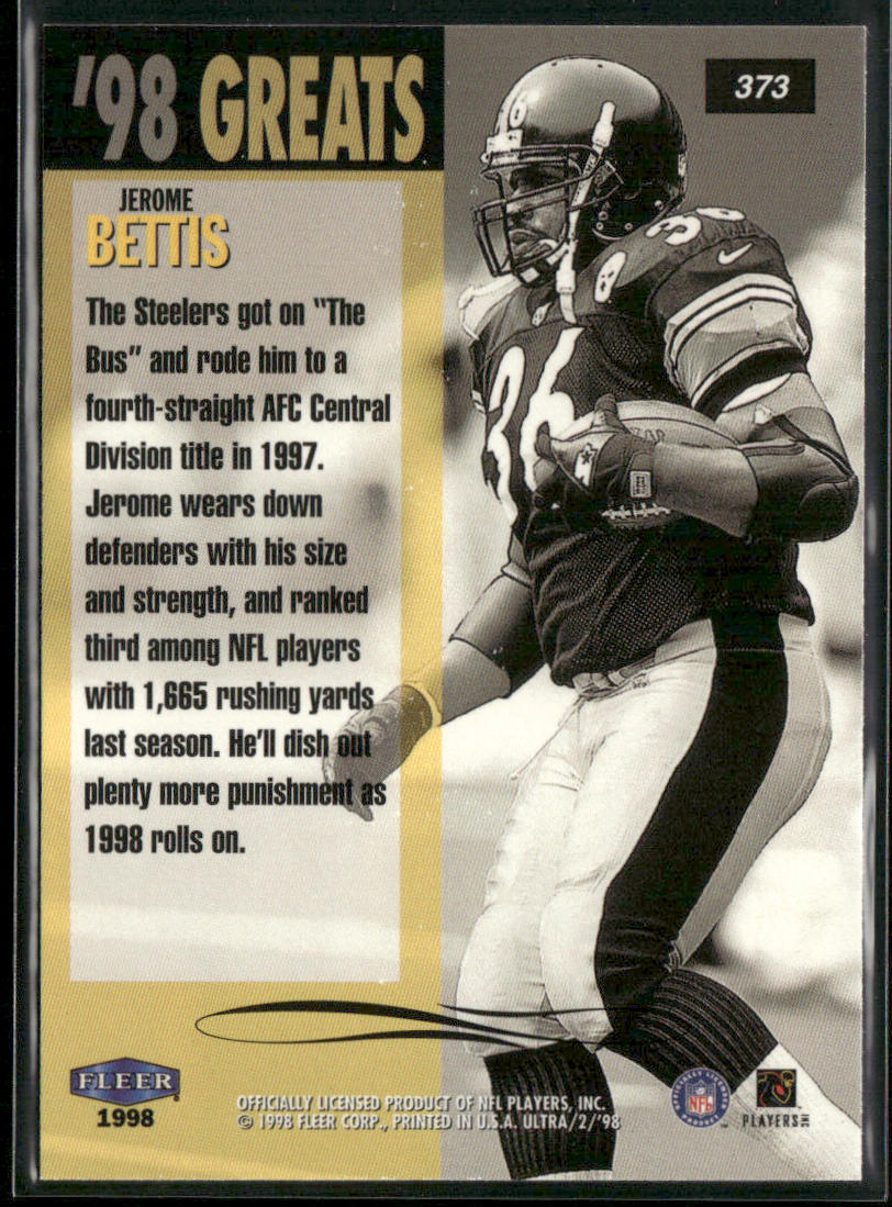 Jerome Bettis 1998 Ultra #373 Pittsburgh Steelers