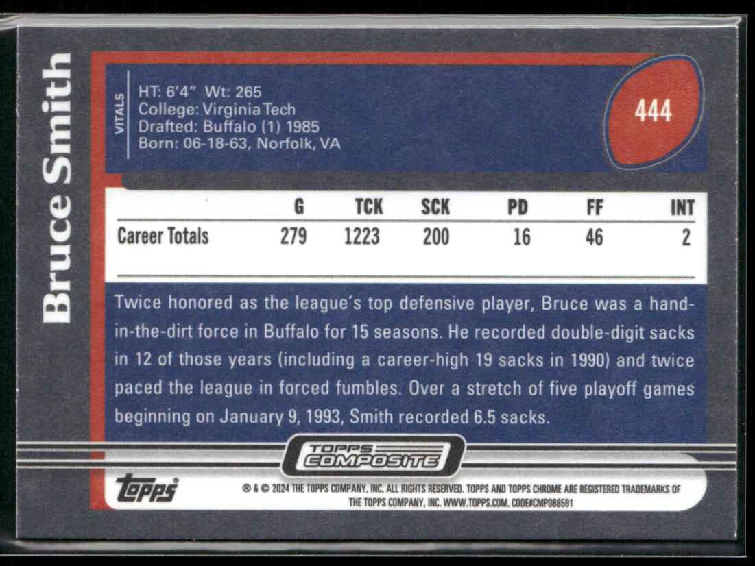 Bruce Smith 2023 Topps Composite #444 Buffalo Bills