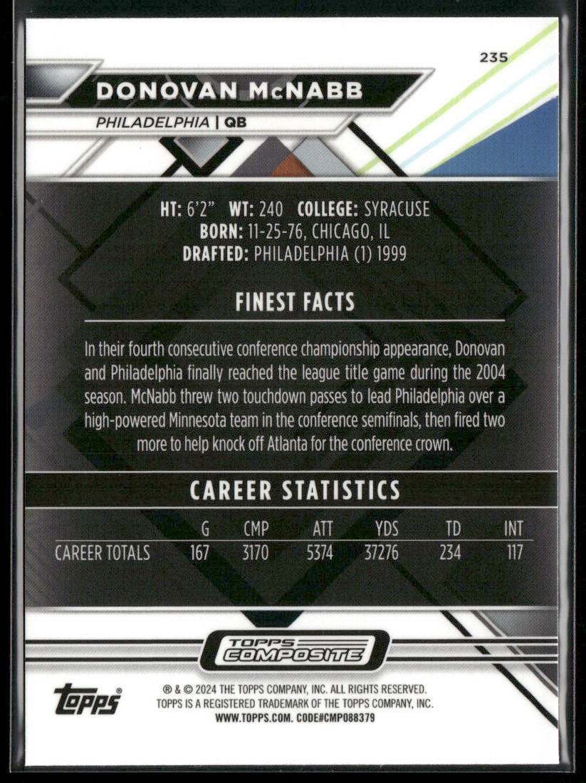 Donovan McNabb 2023 Topps Composite #235 Philadelphia Eagles