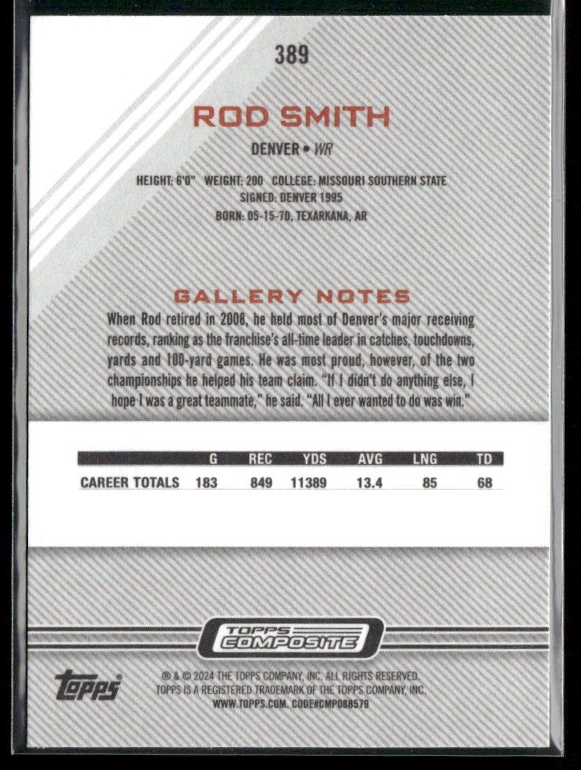 Rod Smith 2023 Topps Composite #389 Denver Broncos