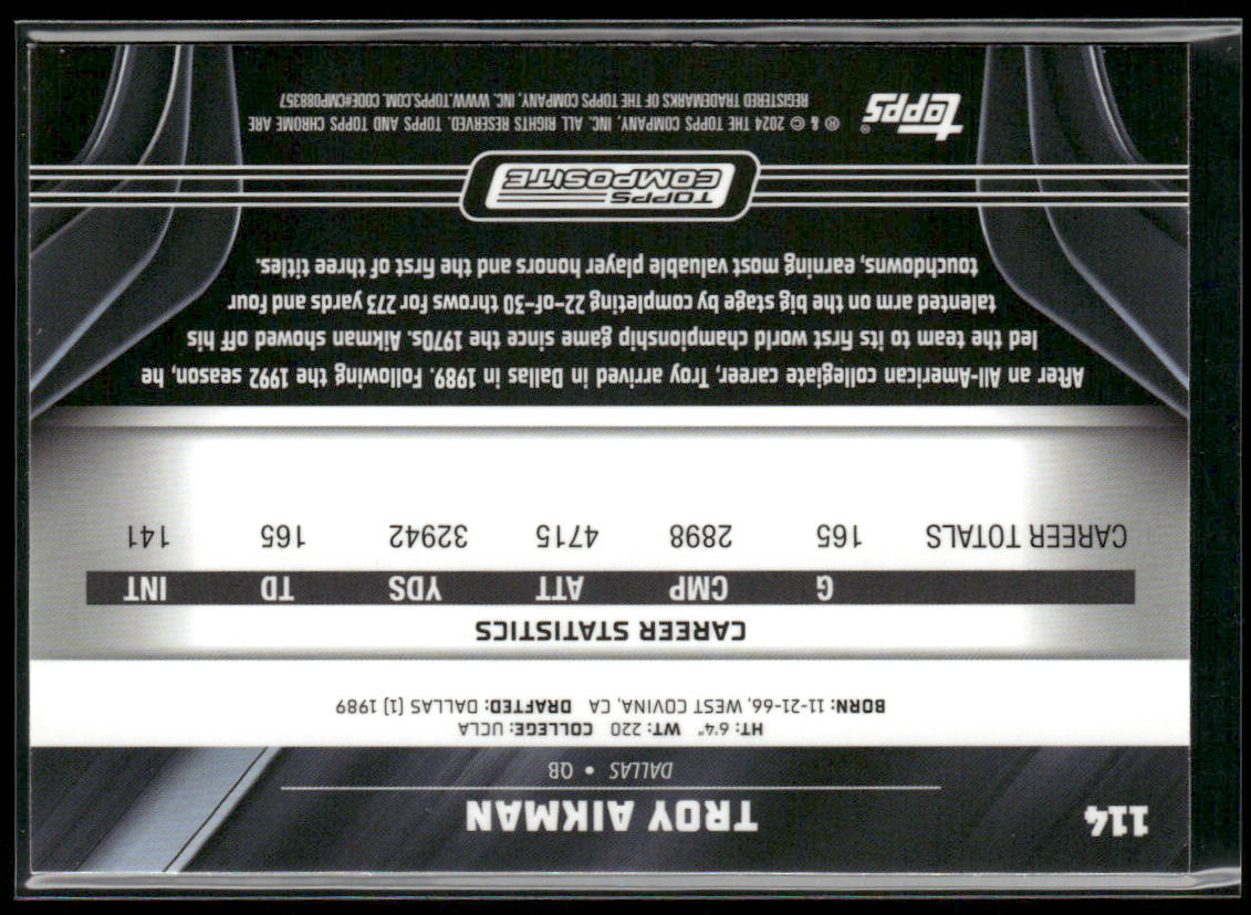 Troy Aikman 2023 Topps Composite #114 Dallas Cowboys
