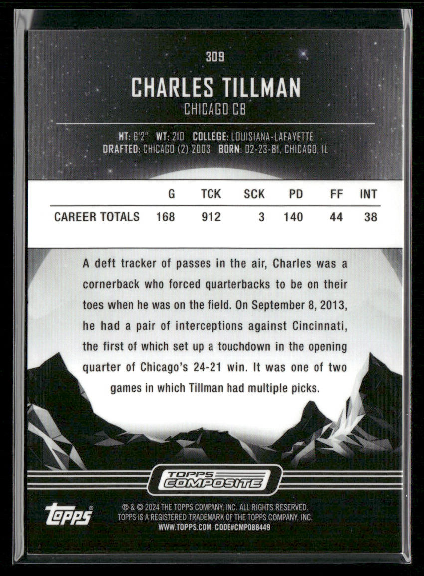 Charles Tillman 2023 Topps Composite #309 Chicago Bears back