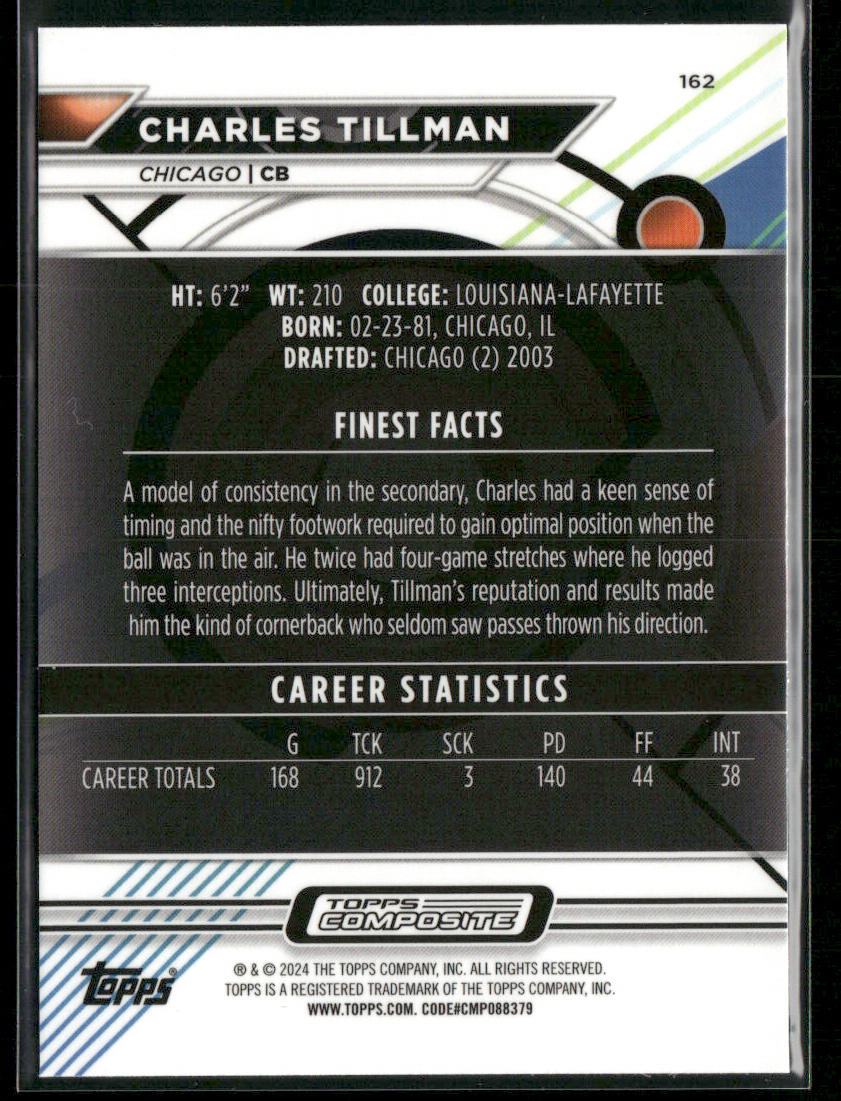 Charles Tillman 2023 Topps Composite #162 Chicago Bears