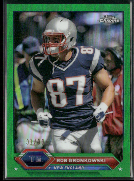 Rob Gronkowski 2023 Topps Composite Topps Chrome Green Refractor #27 Patriots