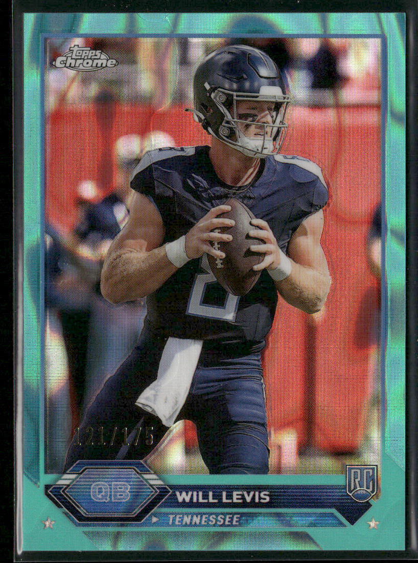 Will Levis 2023 Topps Composite Topps Chrome Aqua Lava Refractor #4 Titans