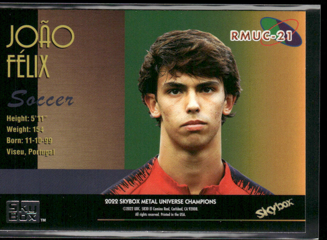 Joao Felix 2022 SkyBox Metal Universe Champions 1997-98 Retro Metal #RMUC-21