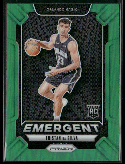 Tristan da Silva 2024-25 Panini Prizm Emergent Prizms Green #23 Orlando Magic