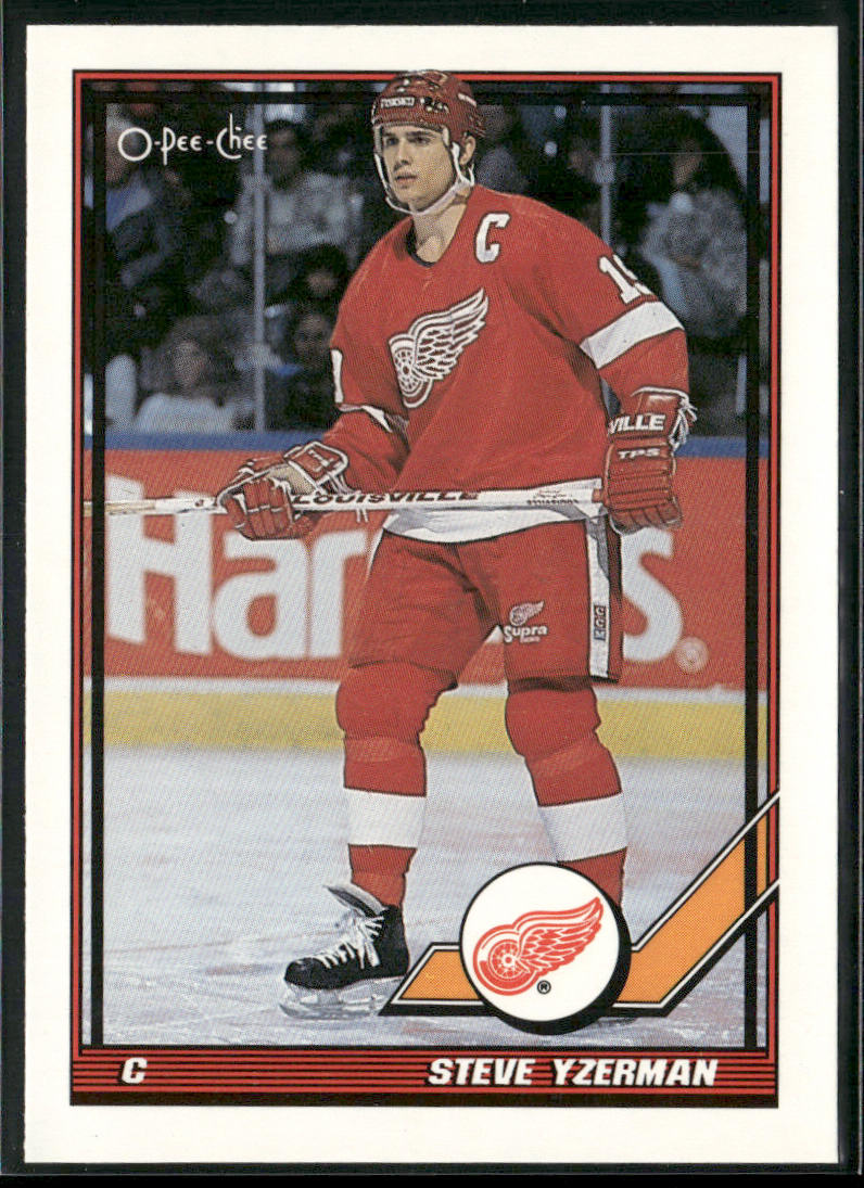 Steve Yzerman 1991-92 Topps #424 Detroit Red Wings