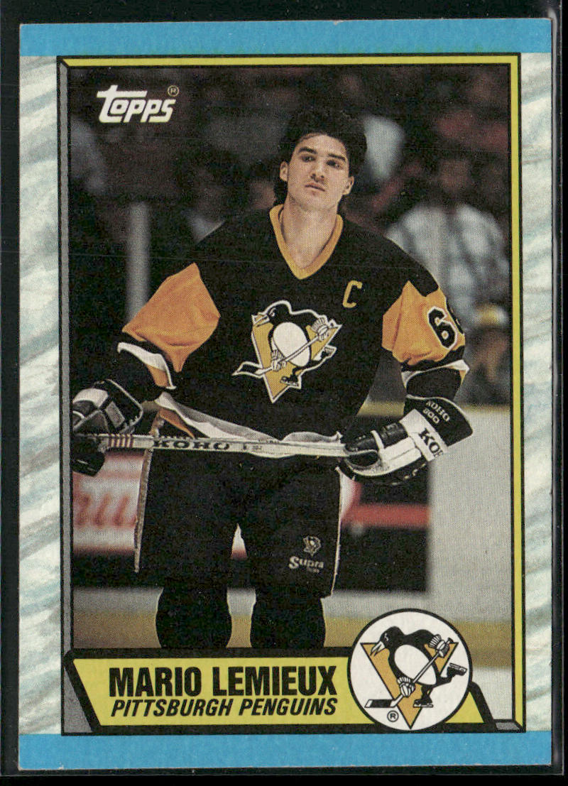 Mario Lemieux 1989-90 Topps #1 Pittsburgh Penguins