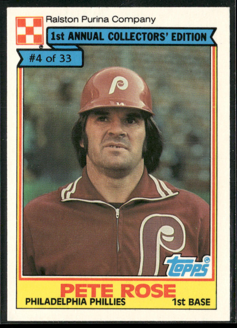 Pete Rose 1984 Topps Ralston Purina #4 Philadelphia Phillies