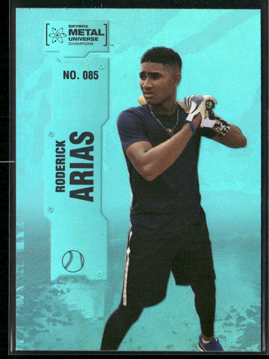 Roderick Arias 2022 SkyBox Metal Universe Champions Aqua #085