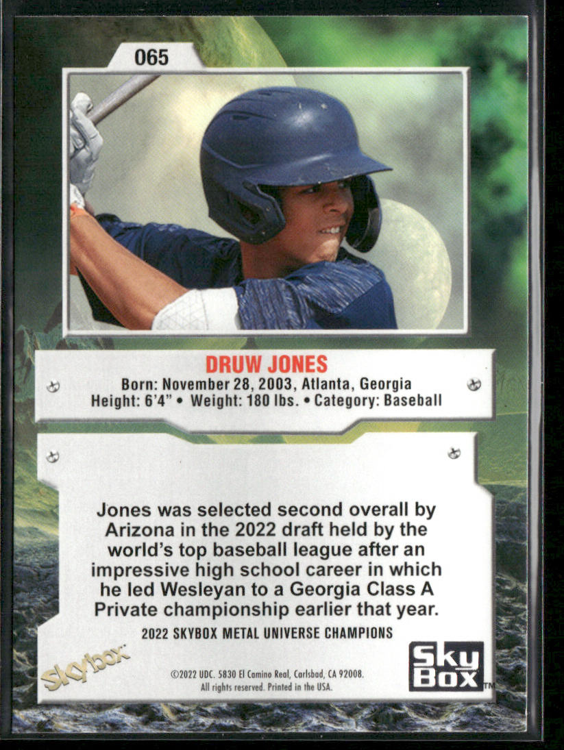 Druw Jones 2022 SkyBox Metal Universe Champions #065 Miami Marlins