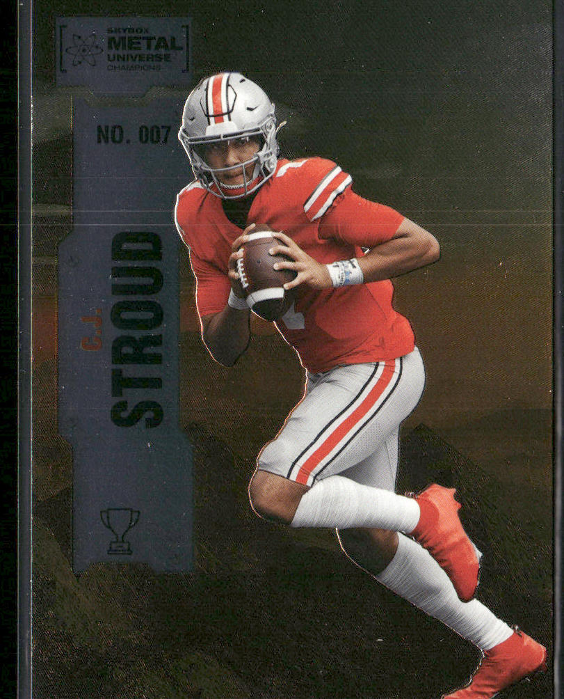 C.J. Stroud 2022 SkyBox Metal Universe Champions #007 front