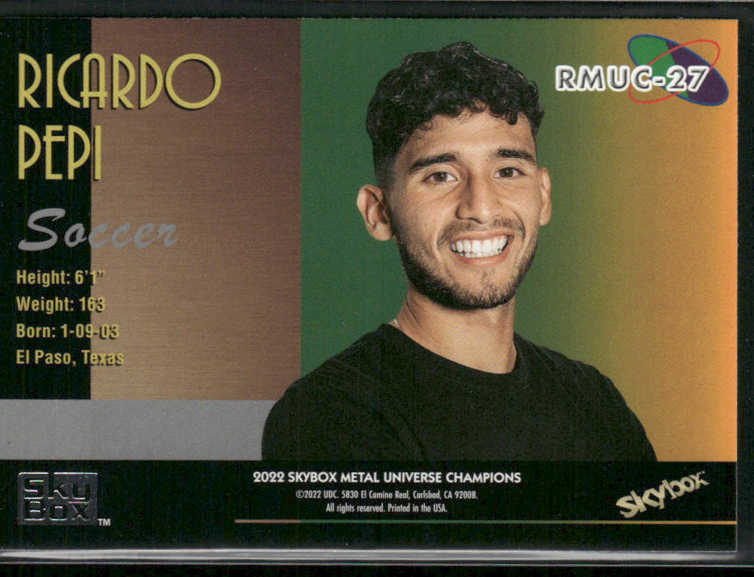Ricardo Pepi 2022 SkyBox 1997-98 Retro Metal Universe Champions #RMUC-27