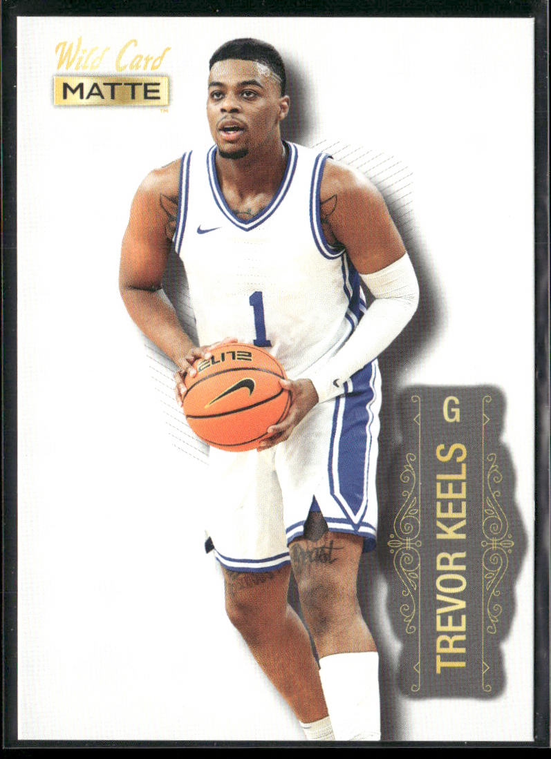 Trevor Keels 2022 Wild Card Matte White #MB-70 Duke Blue Devils