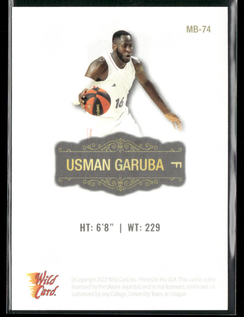 Usman Garuba 2022 Wild Card Matte #MB-74 Houston Rockets