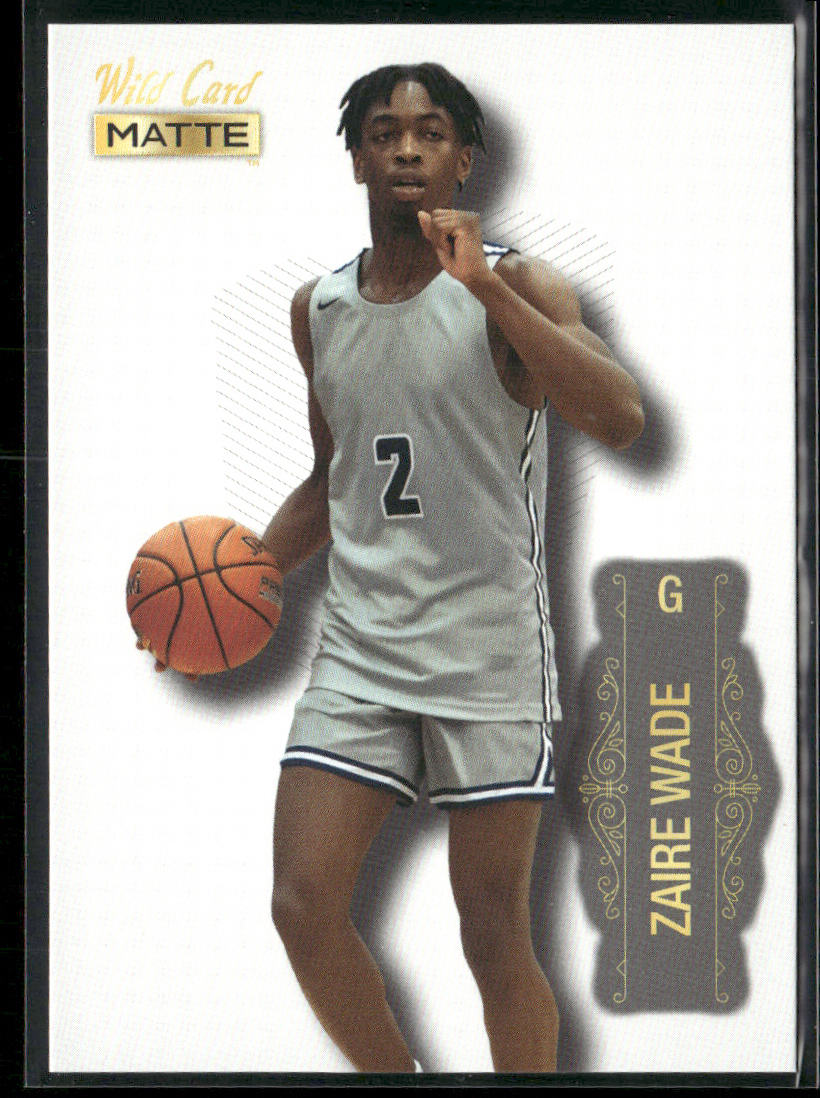 Zaire Wade 2022 Wild Card Matte White #MB-76