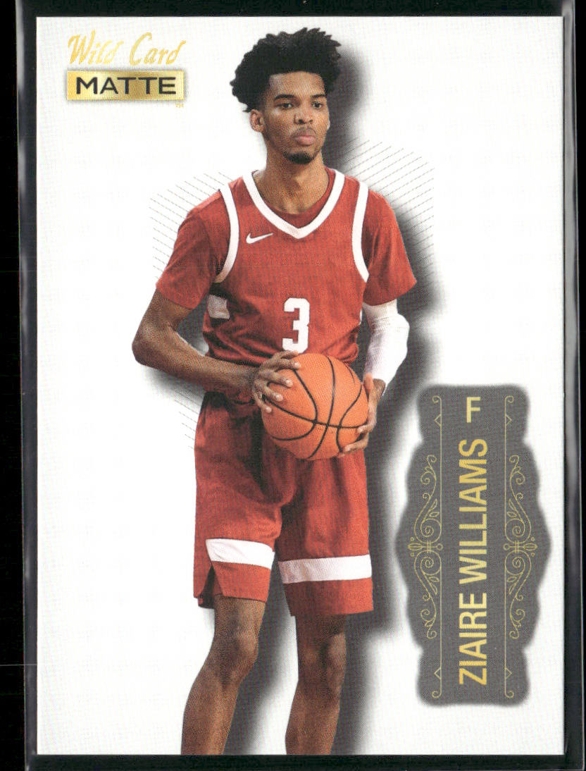 Ziaire Williams 2022 Wild Card Matte White #MB-77 Memphis Grizzlies