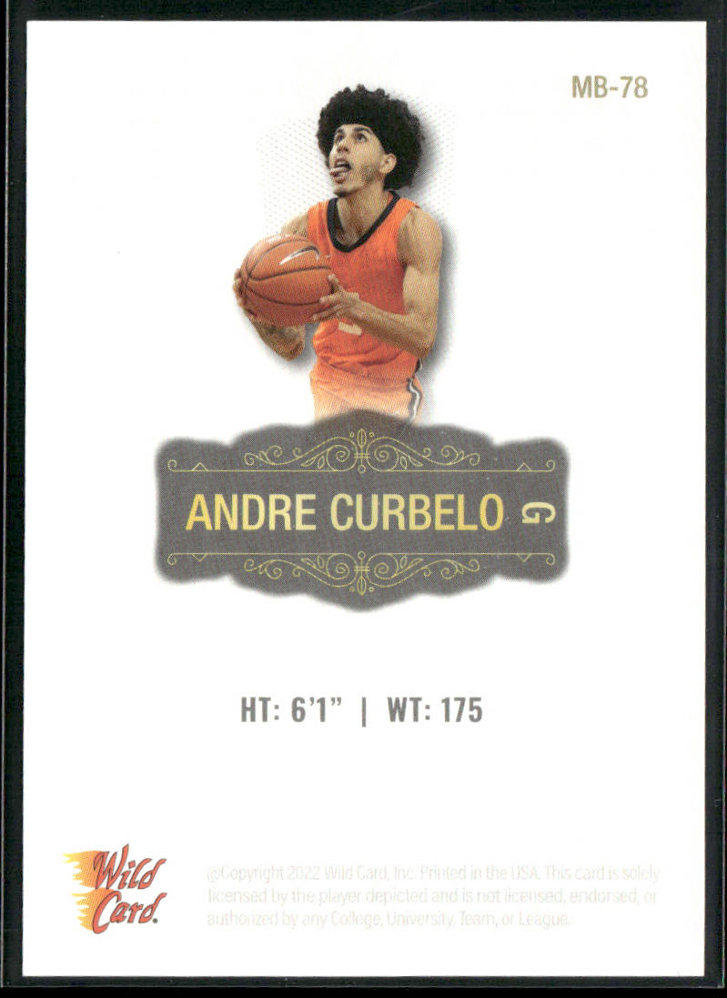 Andre Curbelo 2022 Wild Card Matte #MB-78 Illinois Fighting Illini