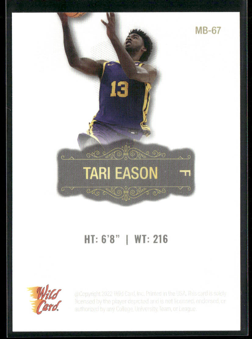 Tari Eason 2022 Wild Card Matte #MB-67 LSU Tigers