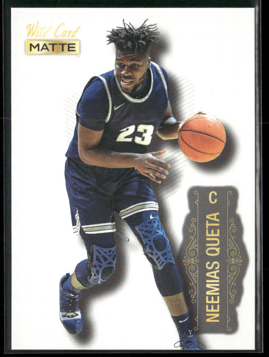 Neemias Queta 2022 Wild Card Matte White #MB-62 Sacramento Kings