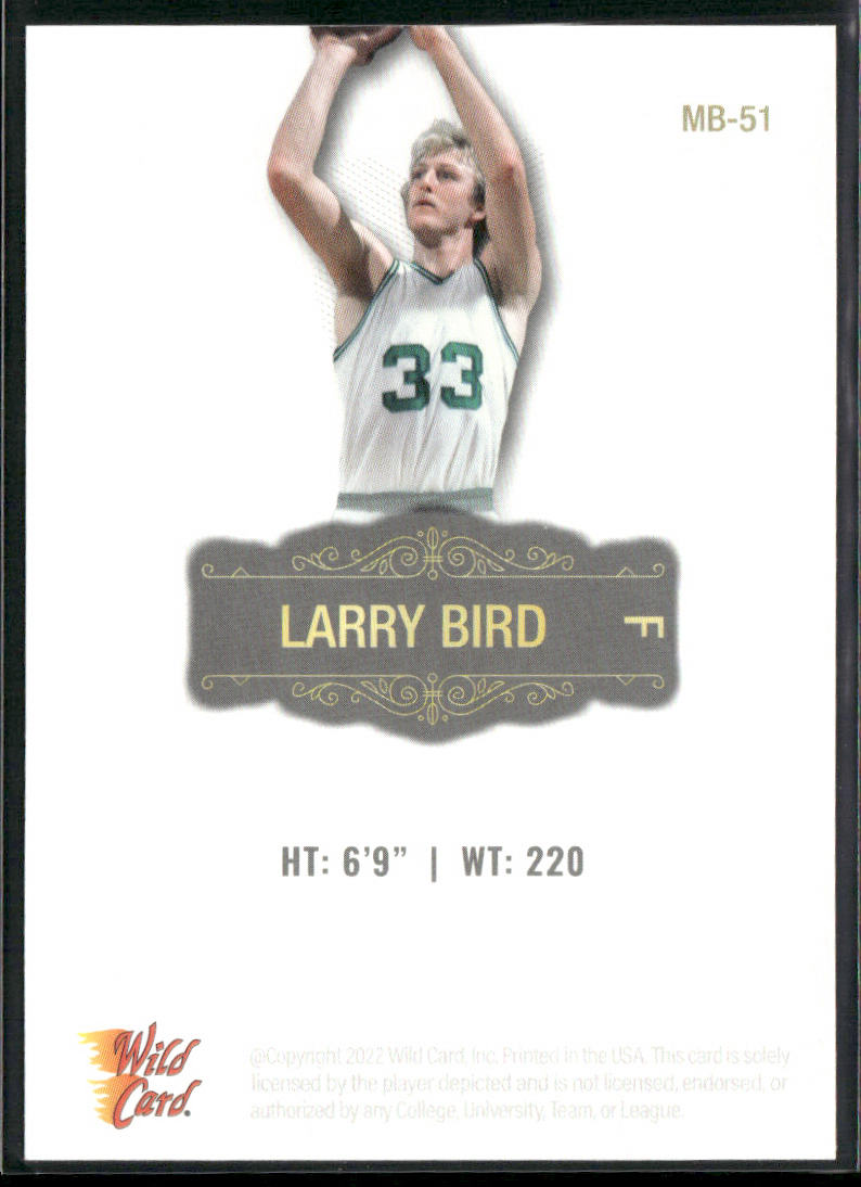 Larry Bird 2022 Wild Card Matte White #MB-51 Boston Celtics