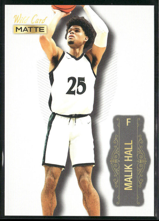 Malik Hall 2022 Wild Card Matte White #MB-54 Michigan State Spartans