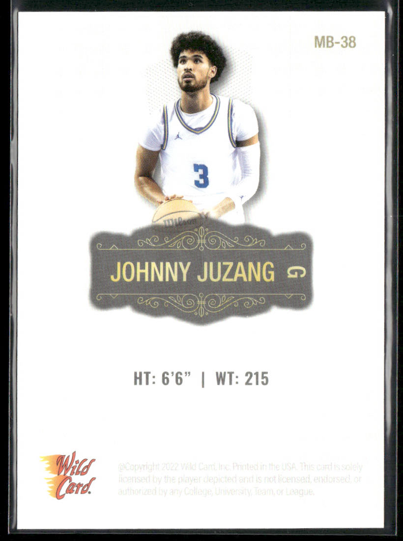 Johnny Juzang 2022 Wild Card Matte White #MB-38 UCLA Bruins