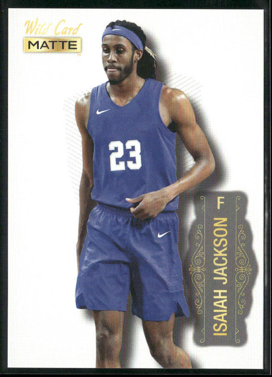 Isaiah Jackson 2022 Wild Card Matte White #MB-27 Indiana Pacers