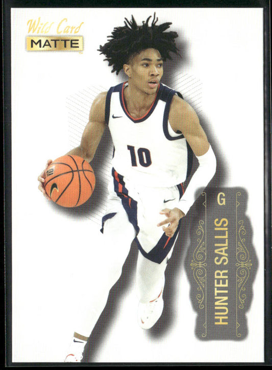 Hunter Sallis 2022 Wild Card Matte White #MB-26 Gonzaga Bulldogs