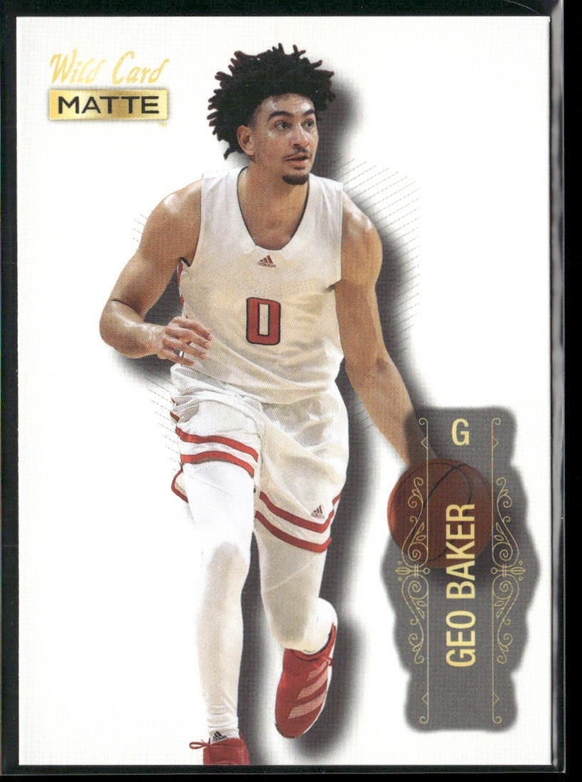 Geo Baker 2022 Wild Card Matte White #MB-25 Rutgers Scarlet Knights