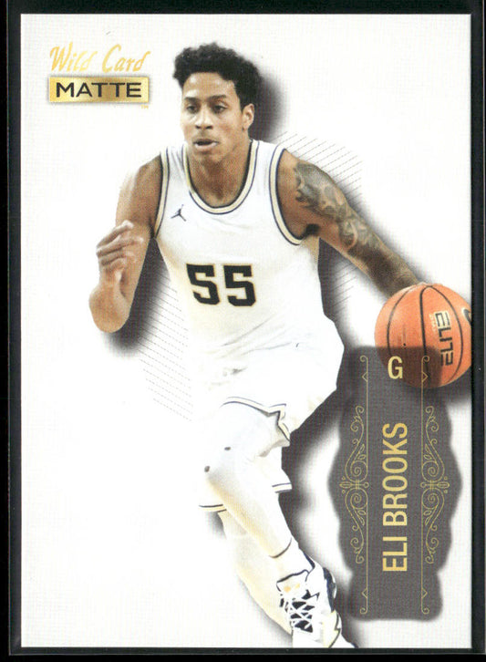 Eli Brooks 2022 Wild Card Matte White #MB-22 Michigan Wolverines