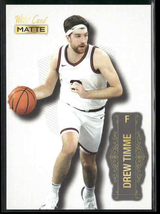 Drew Timme 2022 Wild Card Matte White #MB-21 Gonzaga Bulldogs