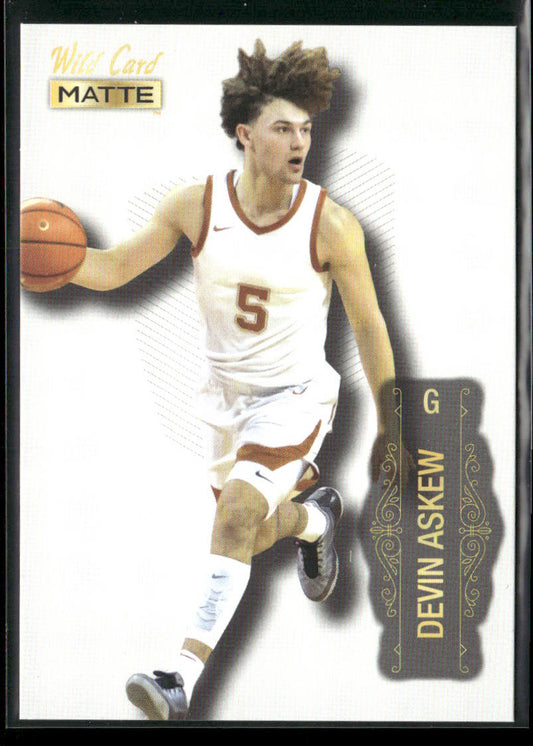Devin Askew 2022 Wild Card Matte White #MB-20 Texas Longhorns
