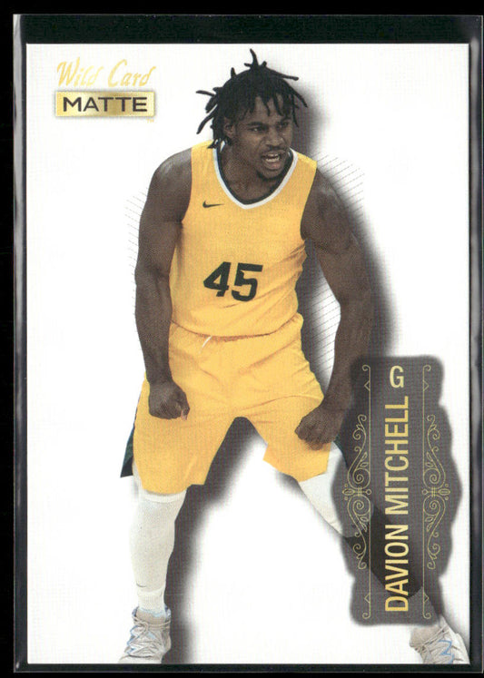 Davion Mitchell 2022 Wild Card Matte White #MB-17 Sacramento Kings