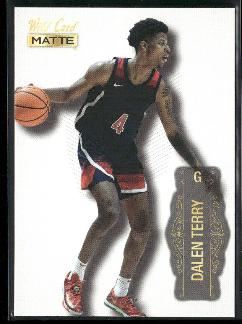Dalen Terry 2022 Wild Card Matte White #MB-15 Arizona Wildcats