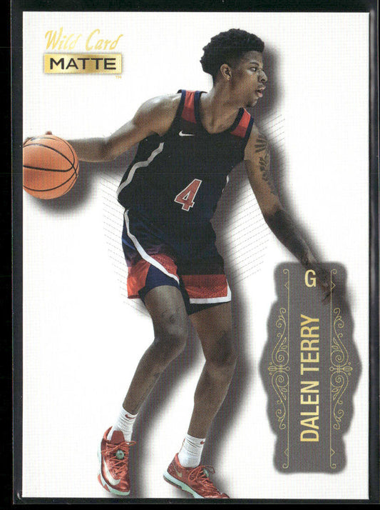 Dalen Terry 2022 Wild Card Matte White #MB-15 Arizona Wildcats
