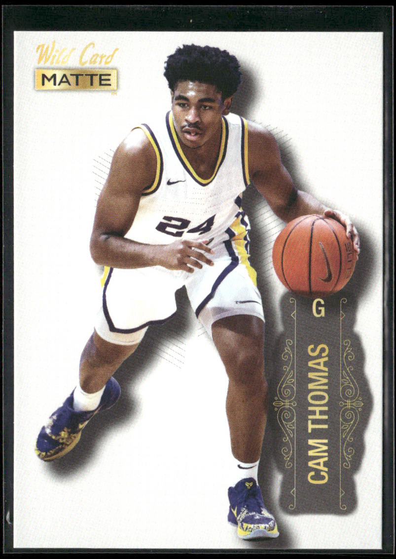 Cam Thomas 2022 Wild Card Matte White #MB-12 Brooklyn Nets