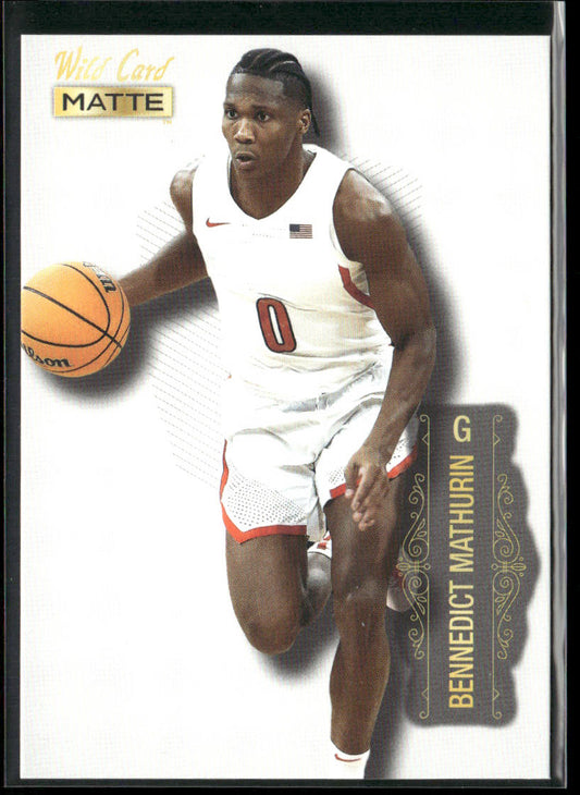 Bennedict Mathurin 2022 Wild Card Matte White #MB-7 Arizona Wildcats