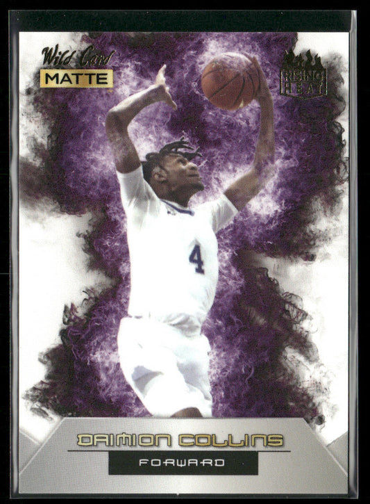 Daimion Collins 2022 Wild Card Matte Rising Heat White/Purple #RH-3 Wildcats
